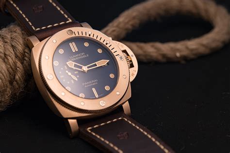 panerai blue dial bronzo|panerai bronzo pam.